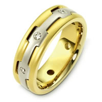 Item # B124881E - 18K Gold Diamond Wedding Band