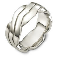 Item # B130401W - 14 Kt White Gold Wedding Band