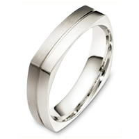 Item # B131741WE - 18 Kt White Gold Square Wedding Band