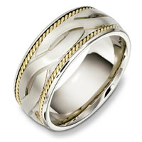 Item # B131951E - 18 Kt Two-Tone Wedding Band