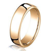 Item # B25823R - 14K Rose Gold 4.5mm Comfort Fit Wedding Band