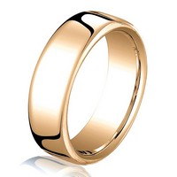 Item # B25833R - 14K Rose Gold 5.5mm Comfort Fit Wedding Band