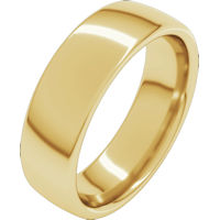 Item # B25843E - 18Kt Yellow Gold 6.5mm Comfort Fit Band
