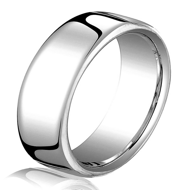 B25853PD Palladium 7.5mm Comfort Fit Wedding Ring