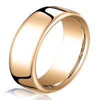 Item # B25853R - 14K Rose Gold 7.5mm Comfort Fit His and Hers Wedding Ring