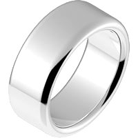 Item # B25853WE - 18K White Gold 7.5mm  Comfort Fit Wedding Ring
