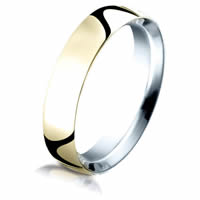 Item # B5833SY - Silver- Yellow Gold 5.5 mm Plain Wedding Band