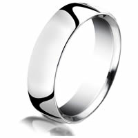Item # B5843SW - Silver-White Gold 6.5 mm Plain Wedding Band