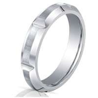 Item # B71127C - Cobalt Chrome Beveled Wedding Ring