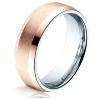 Item # B73094SR - Silver-Gold 7.0 mm Wide Wedding Band