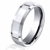 Item # B73104C - Cobalt Chrome Beveled Wedding Ring