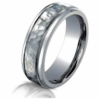 Item # B73180TI - Titanium Classic Hammered Wedding Ring
