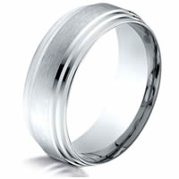 Item # B73778SW - Silver- White Gold  Wide Wedding Ring
