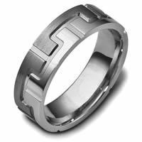 Item # C117871TI - Contemporary Carved Wedding Band