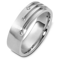 Item # C124431PD - Contemporary Palladium Diamond Wedding Band