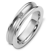 Item # C124451WE - Princess Cut Diamond Wedding Band