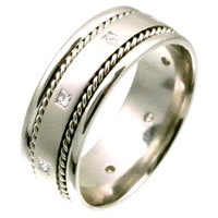 Item # C124582W - 14K white gold Diamond Wedding Band