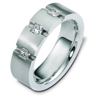 Item # C124891PD - Palladium Men's  Diamond Wedding Band