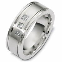 Item # C125331PD - Palladium Modern Diamond Wedding Band