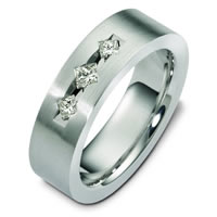 Item # C125351WE - Three Diamond Wedding Band.