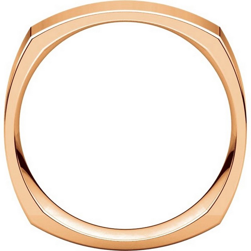 Item # C131621RE View 2 - 18K Rose Gold 6mm Wide Square Wedding Band