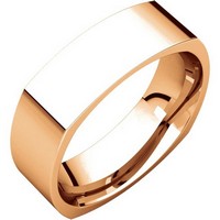 Item # C131621R - 14K Rose Gold 6mm Wide Square Wedding Ring