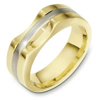 Item # C133491E - 18 Kt Two-Tone Wedding Band
