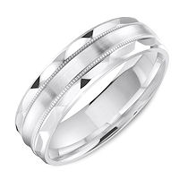 Item # C13734PP - Platinum Classic Milgrain Wedding Ring