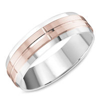 Item # C13761RE - 18Kt Rose & White Gold Classic Band