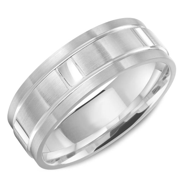 C13763WE 18Kt White Gold Classic Wedding Ring