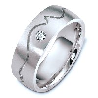 Item # C8131WE - 14K White Gold Wedding Band