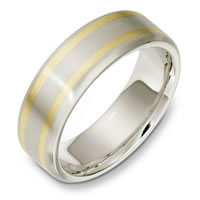 Item # E133301 - Unique Two Tone Wedding Band