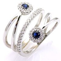 Item # E245062PP - Platinum Sapphire and Diamond Band