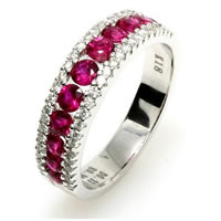 Item # E245071WE - Ruby Diamond Anniversary Band