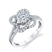 Item # E32457W - Modern Diamond Engagement Ring