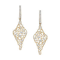 Item # E32558E - Yellow Gold Vintage Diamond Earring