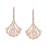 Item # E32559RE - Rose Gold Vintage Diamond Earring