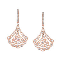 Item # E32559R - Rose Gold Vintage Diamond Earrings