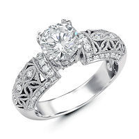 Item # E32562PP - Vintage Diamond Engagement Ring