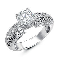 Item # E32562W - Vintage Diamond Engagement Ring