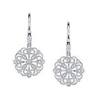 Item # E32589PP - Platinum Circular Vintage Diamond Earrings