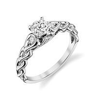 Item # E32592PP - Platinum Sculptural Diamond Engagement Ring