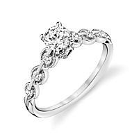 Item # E32596W - Petite Diamond Engagement Ring