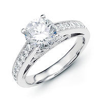 Item # E32789WE - Classical Vintage Diamond Engagement Ring