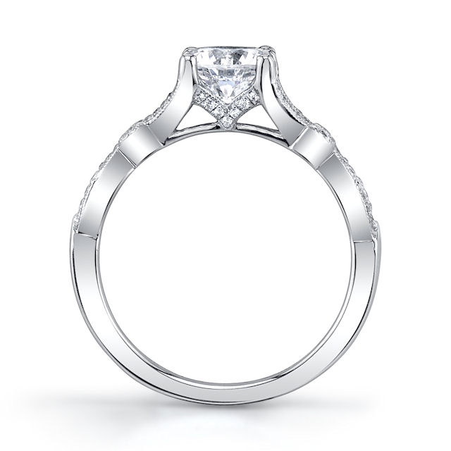 Item # E33036WE View 2 - Vintage Diamond Engagement Ring