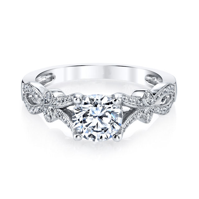 Item # E33036PP View 3 - Vintage Diamond Engagement Ring