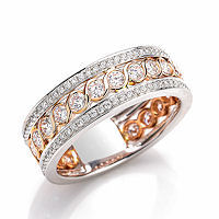 Item # E33063E - Rose & White Gold Diamond Fashion Ring