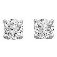 Item # E70401W - 14K Diamond Stud earrings