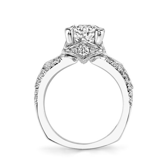 Item # E7043PP View 2 - Platinum Diamond Engagement Ring