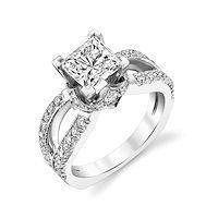 Item # E7044WE - White Gold Diamond Engagement Ring